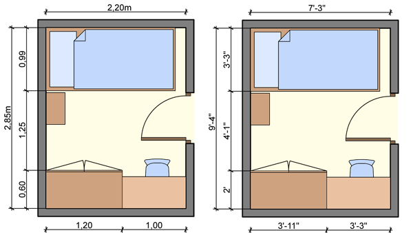 kid's bedroom layouts with one bed