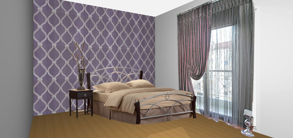 wallpaper bedroom, wallpaper behind bed, wallpaper behind headboard, patterned wallpaper,