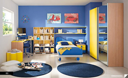 boy bedroom ideas, blue paint color 