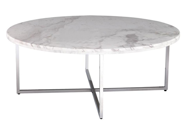 marble coffeetable, chrome base and marble top coffe table, modern coffee table
