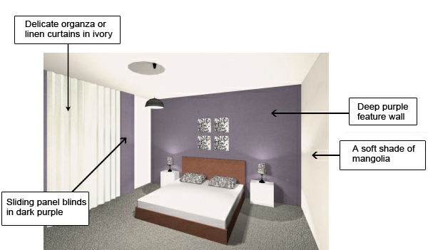 colors, bedroom, decoration, dark colors, purple