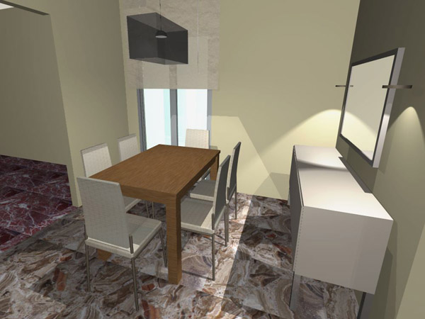 dining area layout, apartment remodeling, dining room marble flooring