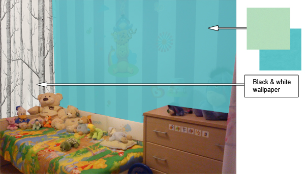 Kid’s room turquoise 