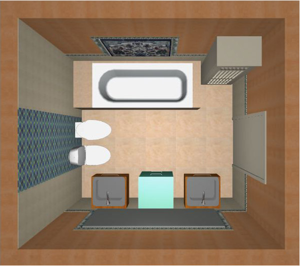 Moroccan bathroom floor plan02