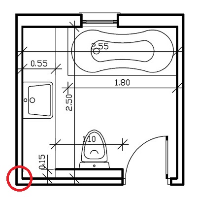 square bathroom plan03A