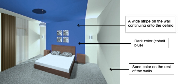 colors, bedroom, decoration, blue