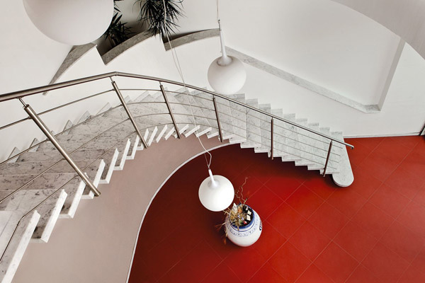 carrara white stair, marble stairs