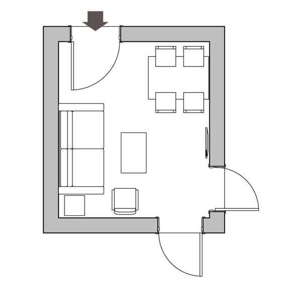  floor plan, hallway plan, small entrance hall