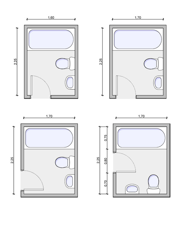 Types Of Bathrooms And Layouts - Small Bathroom With Bath Dimensions