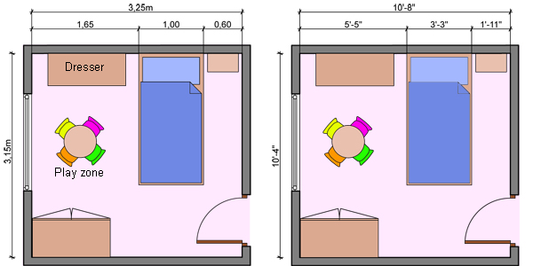 kids room, kid's room, bedroom layout