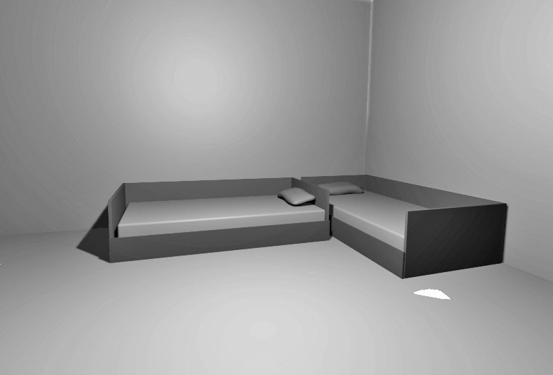 Arranging Twin Beds In A Room, Space Saving Corner Twin Beds