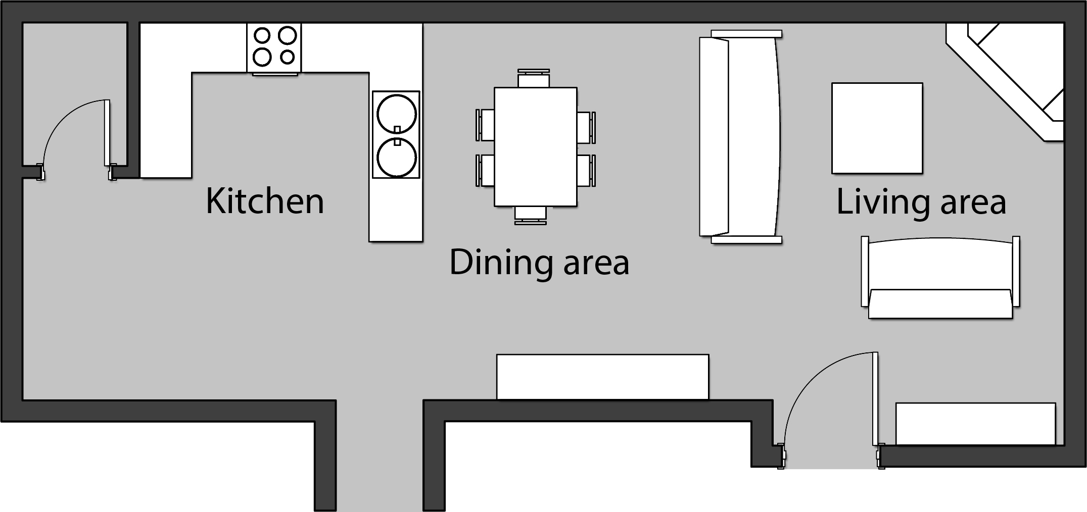 open plan interior design, open floor plan, open plan living room