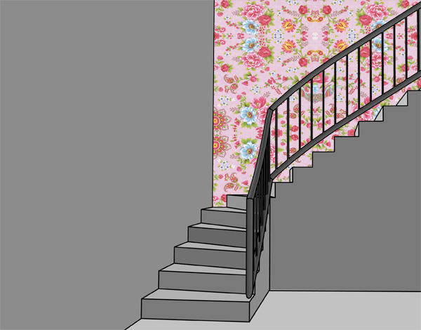 wallpaper on staircase, staircase wallpaper, 