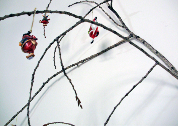Christmas branches decoration, decoration with branches, christmas decoration, branches in decoration 