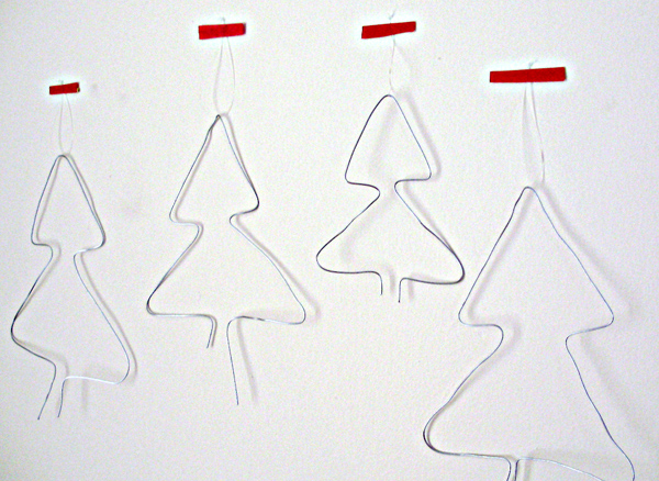 Wire Christmas trees, do it yourself, crafts, 