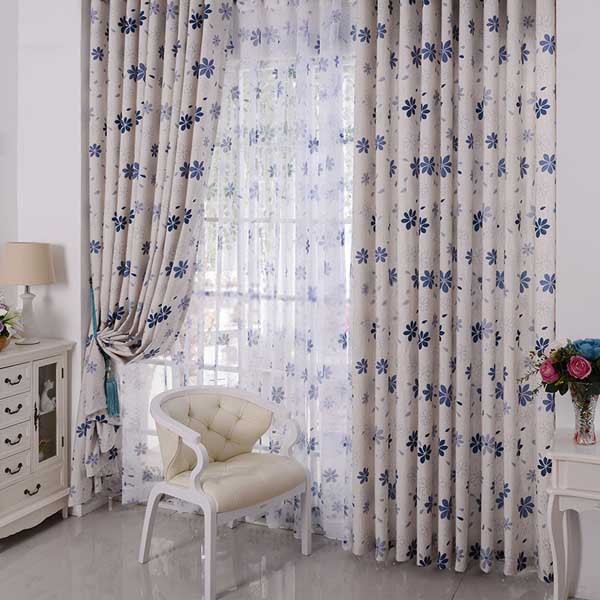 Beige-curtains-can-send-a-fresh-wind-to-your-room, airy floral curtains