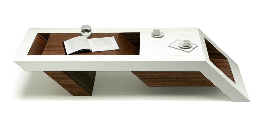 modern coffee table, design coffee table, angled furniture, angled coffe table, angled table, design table