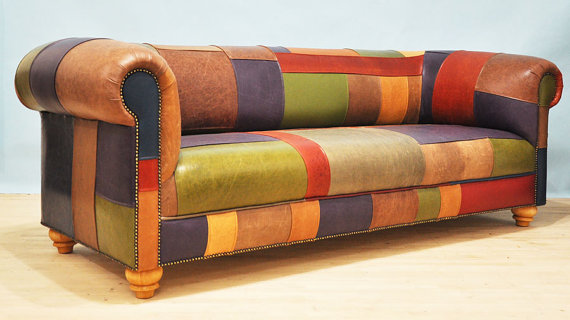 leather patchwork, leather patchwork sofa, patchwork sofa ideas