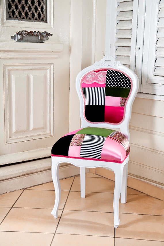 Paonwork patchwork chair, patchwork chair, patcwork home decoration, patchwork design ideas, patchwork interior design ideas