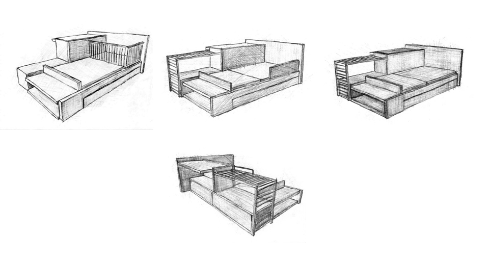 flexible bed sketches
