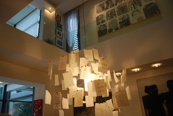 DSC 0917, house atrium,pendant llght, chandelier of sheets of paper