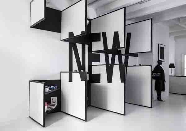 shop 03-3, graphic installation, minimal concept store design