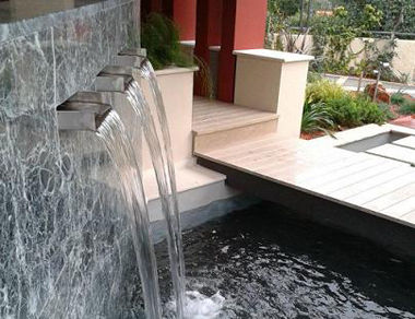 fountain, water garden