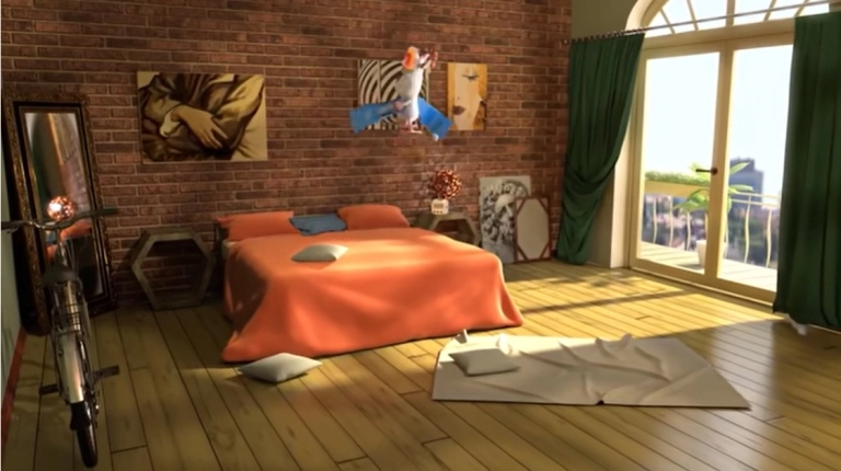 bedroom 3d interior animation