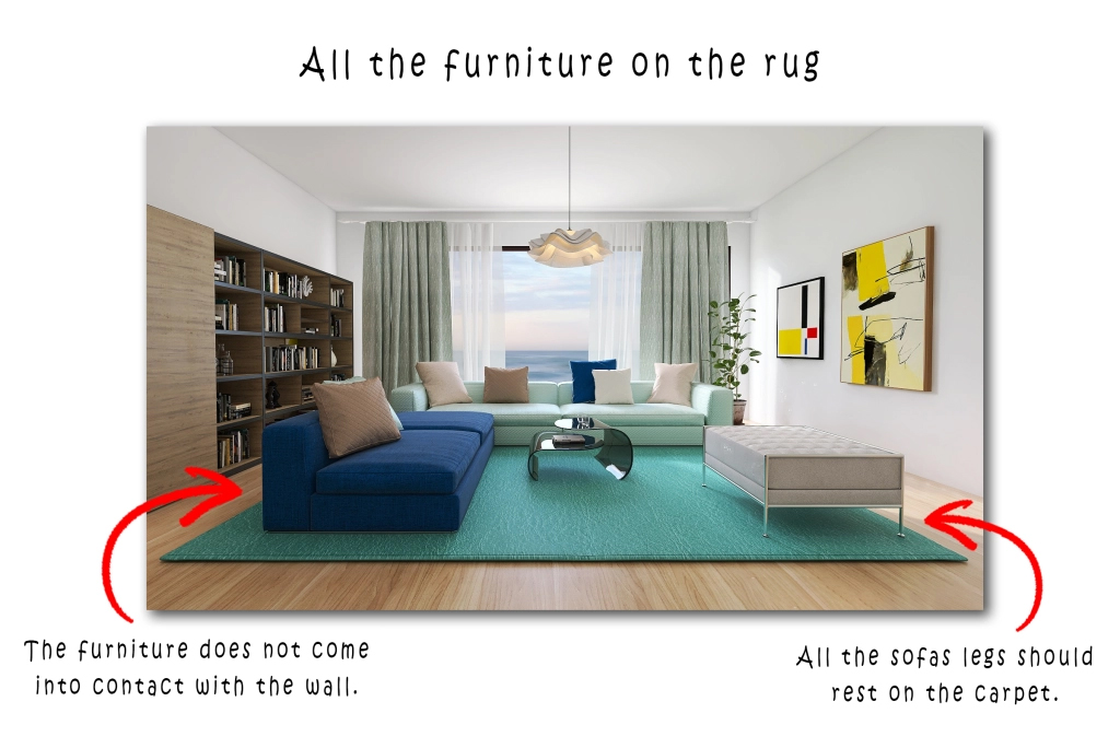 Rug, carpet, dimensions, sizes, living room, tropical blue